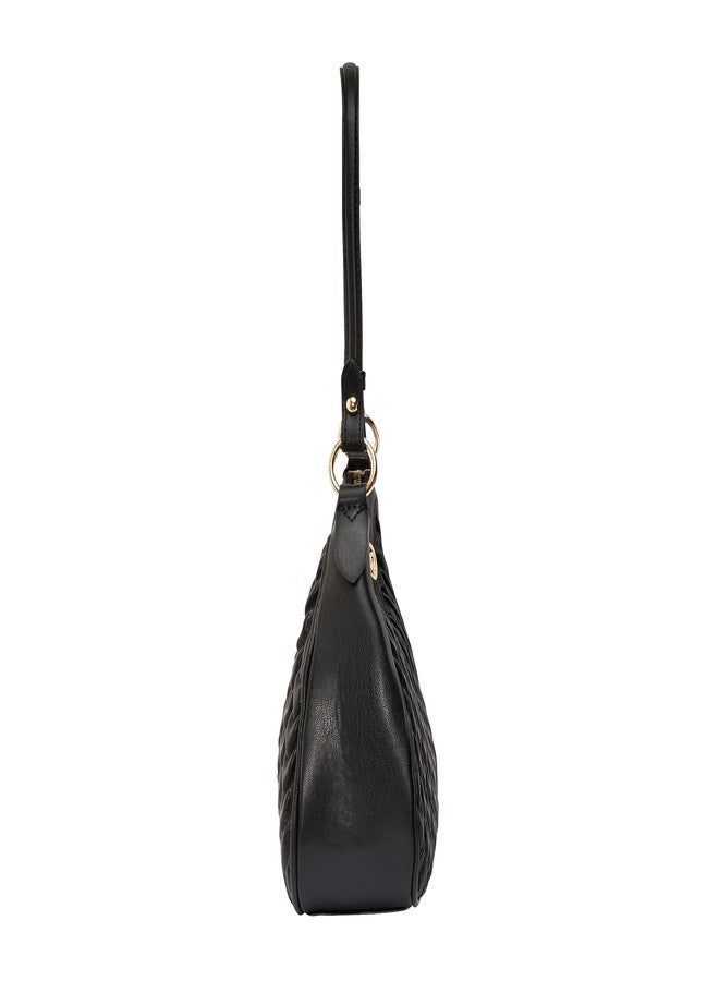 Lino Perros Black Quilted Shoulder Bag - Image 4